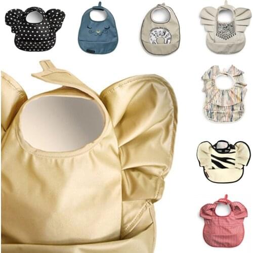 Baby Bibs Waterproof Sleeveless with Pocket Babies Accessories Newborn Drooling Infant Girl Saliva Apron Toddler Feeding Stuff