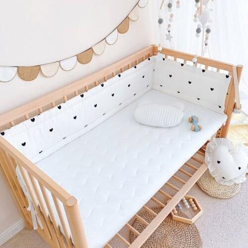 Baby Bed Bumpers Cotton Print Thicken Infant Newborn Bumper One-piece Crib Around Cushion Cot Protector Pillows Kids Room Decor