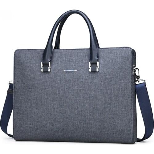 Mens Portable Document Bag Large-capacity Casual Business Briefcase Horizontal One-shoulder Diagonal Bag Gift