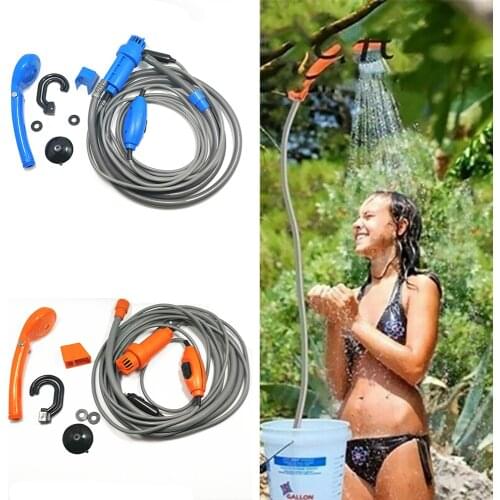 Portable Outdoor Camping Shower 12V Car Electric Washing Sprayer Car Shower Spray Pump for Outdoor Travel Caravan Van Shower