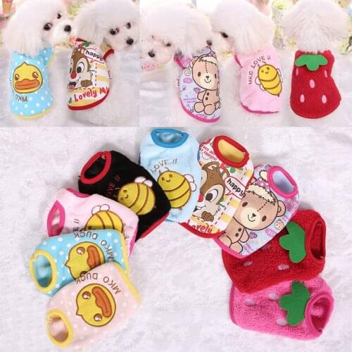Fleece Dog Clothes Soft Pet Clothing for Dogs Coat Vest Cartoon Dog Costume Pet Overalls for Dogs Hoodie Puppy Cat Clothes
