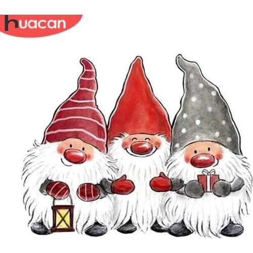 HUACAN 5d Diamond Painting Santa Claus Painting With Diamonds Christmas Diamond Embroidery Full Drill Square Mosaic