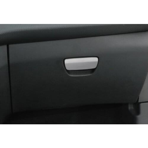 Stainless steel Interior Mouldings Car storage box decorative Trim Glove box handle sequins cover trim for Peugeot 2008