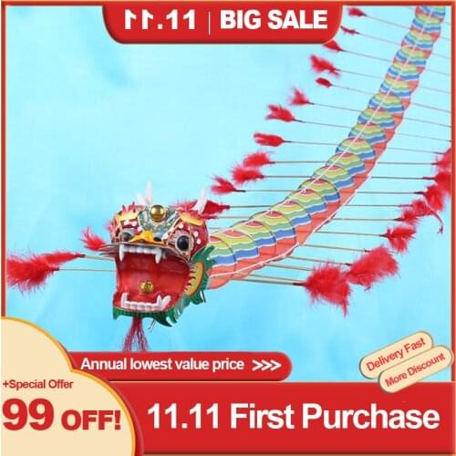 Chinese Traditional Dragon Kite 1m-1.7m Creative Design Decorative Kite Children Outdoor Fun Sports Toy Kites Supplies
