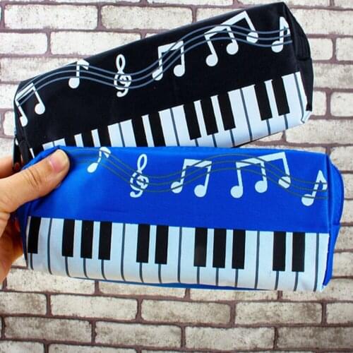 Korean Version Musical Piano Keyboard Storage Bag Stationery Cosmetic Bag Music Pen Bags Box Storage Bag School-supplies