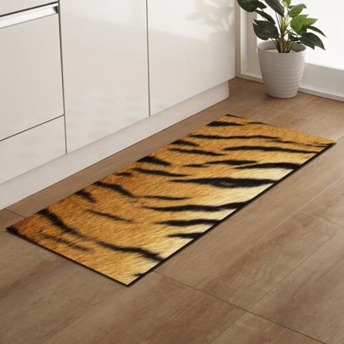 Imitation animal fur Kitchen Doormats Non-slip Water Floor Mats Bathroom Area Rug Carpet Anti Skidding Pads Mat Outdoor Rug