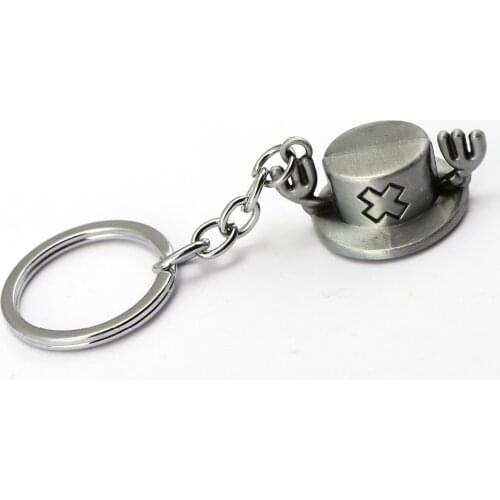 2017 Hot Anime One Piece Keychain Chopper hat Key Ring Holder bag charm Key Chain for car Fashion Jewelry