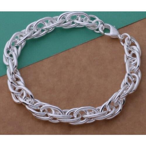 AH224 Hot sterling bracelet, sterling fashion jewelry simple Shrimp buckle /apkajgra bdmajuta silver color