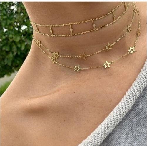 Best lady Luxury Beads Collar Chokers Necklace & Pendant Geometry bar Wedding Sexy Maxi Necklace Statement Chokers Women 925