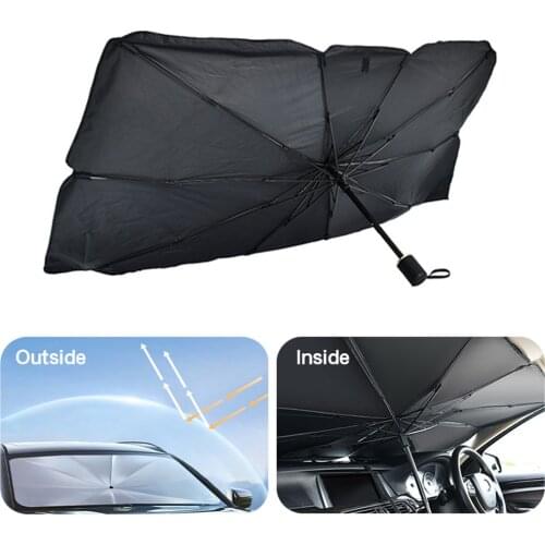 Small / Large Car Sun Shade Umbrella for Windshield Foldable Car Parasol Sun Visor UV Reflector Reflect sunlight (UPF50+)
