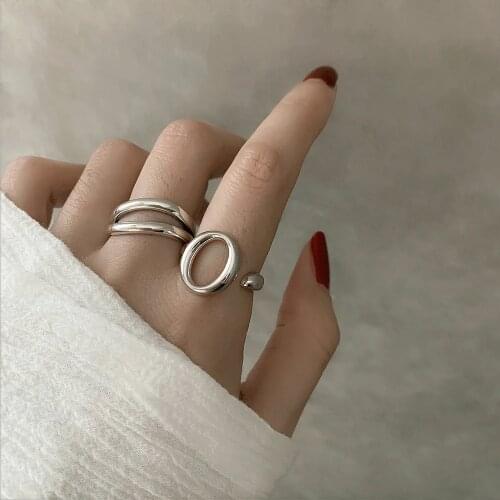 New Fashion Vintage Alloy Antique Silver Color Geometric Round Finger Joints Rings Set For Women Punk Personality Joker Jewelry