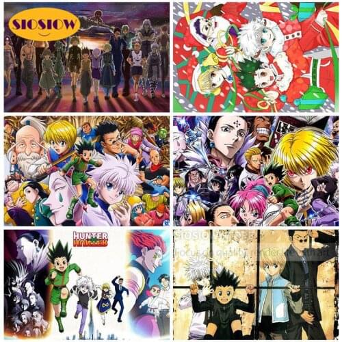 Full Square Hunter X Hunter 5d DIY Diamond Embroidery Anime Character Diamond Painting Cross Stitch Pictures Wall Art Home Decor