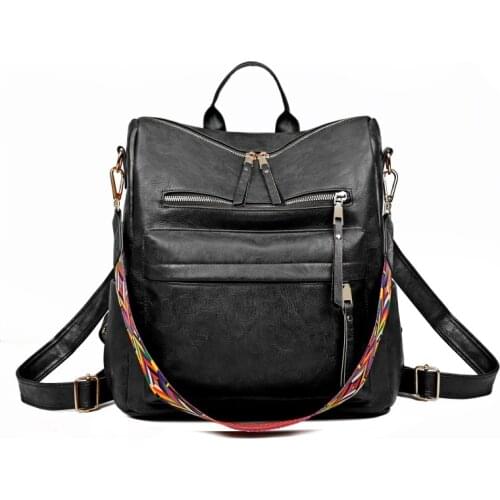 Leisure Shoulder Bags Mochila 2021 New Women Leather Backpack Large Capacity Travel Backpacks Fashion School Bags for Girls