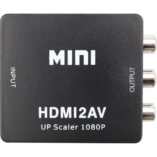 HDMI to AV Scaler Converter RCA Composite CVSB Out Adapter 1080P Mini HDMI2AV HD Video Box Support NTSC PAL for TV PS3 PS4 DVD