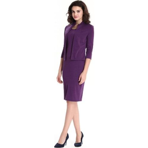 Plus Size Big Women S-3XL Dress Suits 2 Piece OL Dress Elegant Sheath Bodycon Dress&cardigan Shirt Two Pieces Workwear Sets
