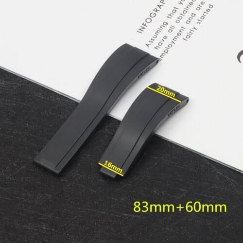 20mm Fluorine Rubber Super Quality Watch Band Fit for Role Strap Daytona Yacht Master Silicone Watch Band Submariner Oysterflex