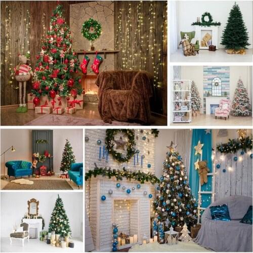 SHUOZHIKE Christmas Indoor Theme Photography Background Fireplace Children Backdrops For Photo Studio Props 21712 YXSD-07