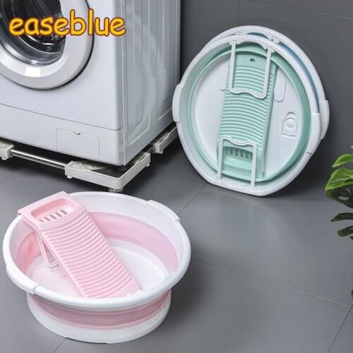 Folding Laundry Tub Mini Washing Basin Portable Clothes Cleaner Bathroom Accessories Outdoor Beach Camping Bucket