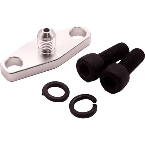 T3 T3/T4 T04 T4 Turbo Oil Feed Inlet Flange Gasket Adapter Kit 3 AN Fitting