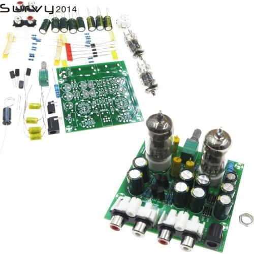 6J1 Tube Fever Pre Amplifier Preamp AMP Pre-Amplifier Board Headphone Buffer DIY Kit Module Stereo Potentiometer