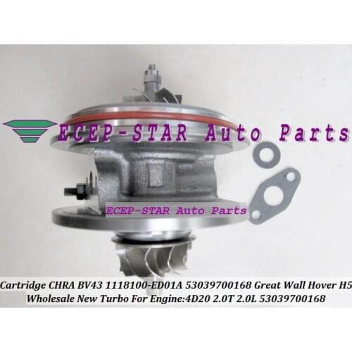 Turbo Cartridge CHRA BV43 168 53039700168 970 0168 53039880168 1118100-ED01A 1118100ED01A For Great Wall Hover H5 2.0T 4D20 2.0L
