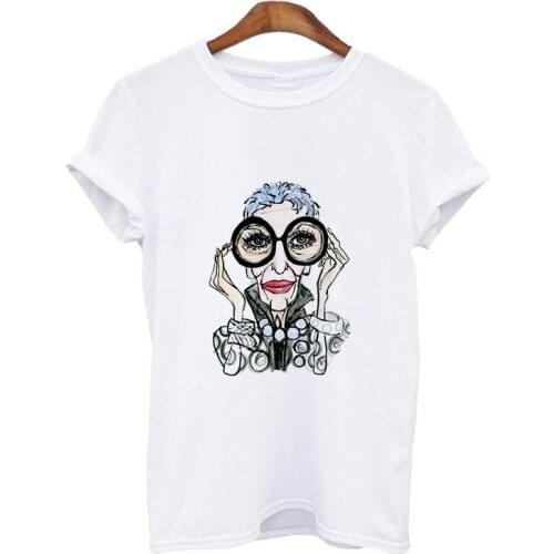 Womens T-shirt Summer Fashion Print Cartoon Art T-shirt Harajuku Graphic T-shirt Short Sleeve Streetwear Womens Top
