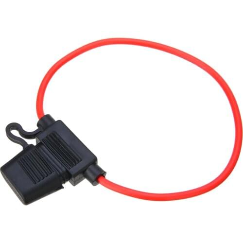 1X Car Blade Fuse Holder Waterproof 14AWG Wire In-line Automotive Blade Fuse Holder Fuse Holder 20A With Wire