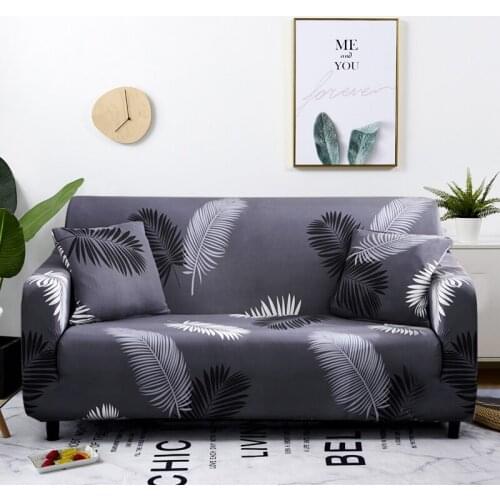 1pc Leaf /Flower Sofa Cover Cotton Elastic Sofa Slipcovers Corner Sofa Towel Couch Cover Sofa Covers for Living Room copridivano