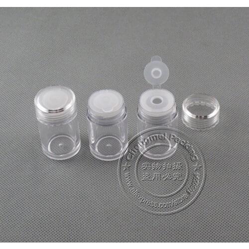 10ml AS Plastic Jar Container for Loose Power Glitter Eyeshadow Powder With Flip Sifter 100Pcs/Lot