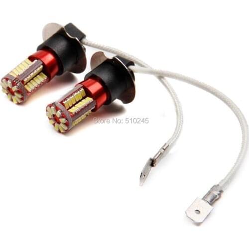 10X PNP Super bright LED H1 H3 57SMD 57 LEDS SMD 3014SMD Fog Light Car Daytime Running Light DRL Bulb LED free shipping