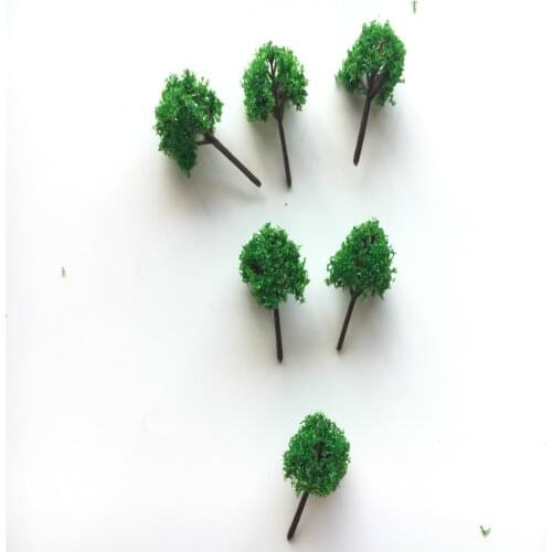 50pcs/lot Architecture N Z 1:1000 Scale Model Miniature Green Trees In 3.5cm For Ho Train Layout