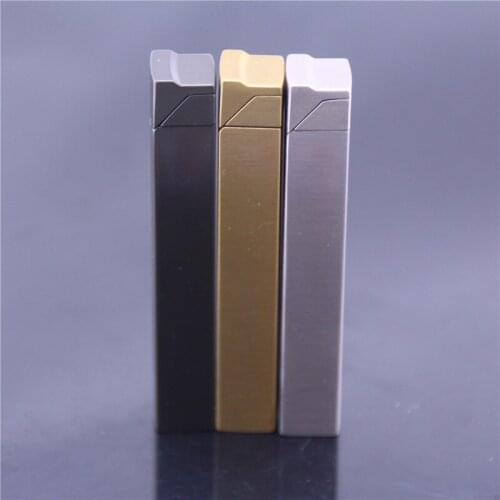 Cigarette Accessories Simple fashion Butane gas metal lighter Side wheel mode High-grade lighters