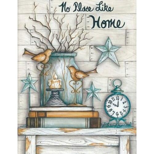 5D DIY diamond painting Letter No Place like Home Full Drill Embroidery Cross Stitch Mosaic Craft Kits Home Decor Christmas Gift