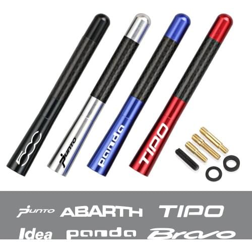 12cm Carbon Fiber Radio Car Antenna For Fiat 500 Punto Panda Bravo Tipo Abarth Freemont Argo Linea Idea Siena Auto Accessories