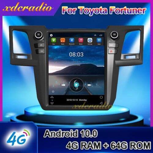 Xdcradio 10.4" Android 10.0 For Toyota Fortuner Car Radio Automotivo Car Multimedia Player Auto GPS Navigation 4G DSP 42007-2015