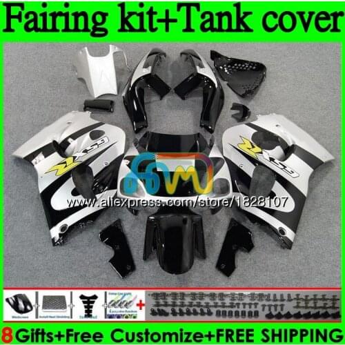 +Tank For SUZUKI GSXR600 GSXR 750 600 SRAD GSXR750 92BS.47 GSXR-600 96 97 Black silver 98 99 00 1996 1997 1998 1999 2000 Fairing