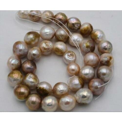 Natural AAA 11-13mm Multicolor South Sea Baroque Edison Beads 15 "