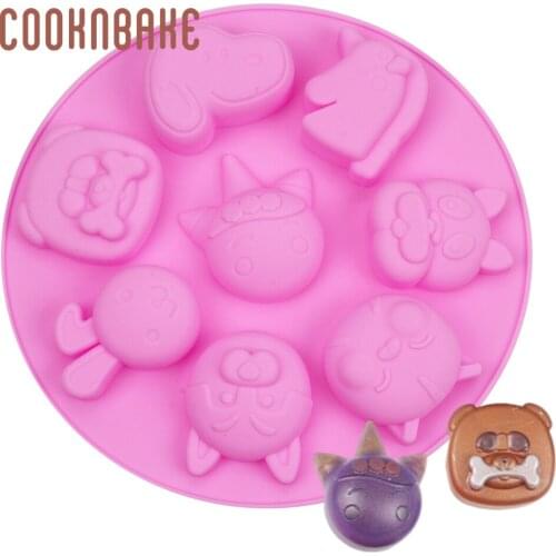 COOKNBAKE Unicorn Silicone Mould for Handmade Soap 8 Cavity Cute Cartoon Animal Chocolate Jello Pudding Cake Bakeware