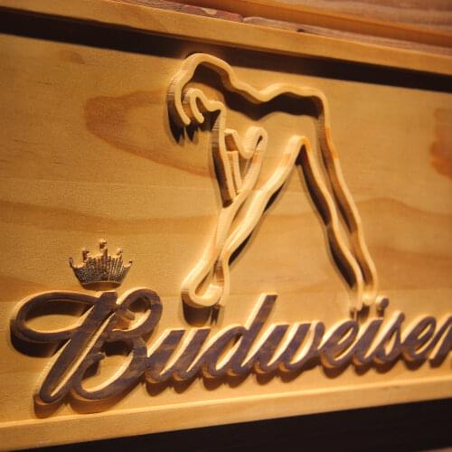 Budweiser Exotic Dancer Stripper Bar 3D Wooden Signs