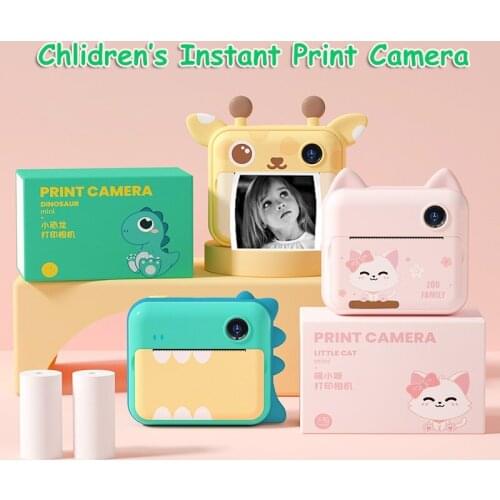 Children Instant Print Camera Video Photo Digital Camera For Toys 1080P HD With Print Paper Birthday Gift For Child Girl Boy