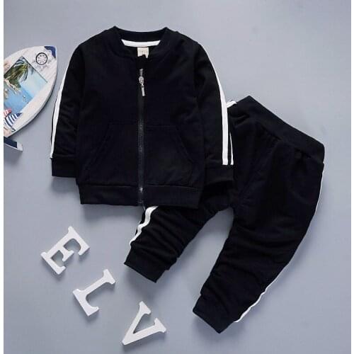 Childrens Spring Clothes 6 Two-piece Suit 8 Boys Casual Sports Clothes 10 Coats 13-year-old Pure Cotton Jacket