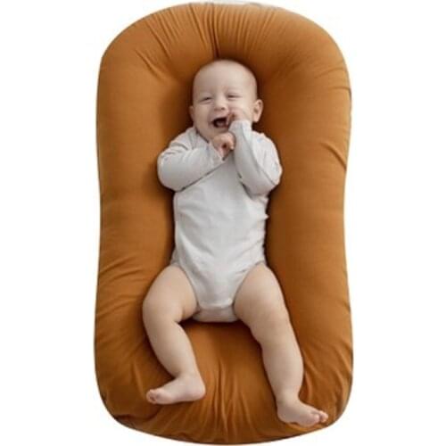 Baby Nest Bed with Pillow Portable Crib Travel Infant Toddler Cotton Cradle for Newborn Bassinet Bumper Nursery Carrycot