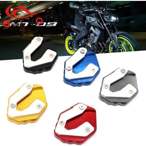 For Yamaha XSR900 2016-2017 MT09 Tracer 2014-2017 Motorcycle Accessories CNC Alunimun Kickstand Plate Pad Stand Enlarger