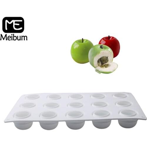Meibum 15 Cavity Apple Shape Cake Mold Mousse Dessert Mould Silicone Molds Muffin Baking Pan Pastry Form Cake Decorating Tools