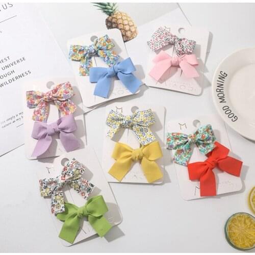 2PCS Bow Hair Clip Creative Fashion Flower Aligator Clip Alligator Hair Barrette Women Girls Hair Accessories Headwear