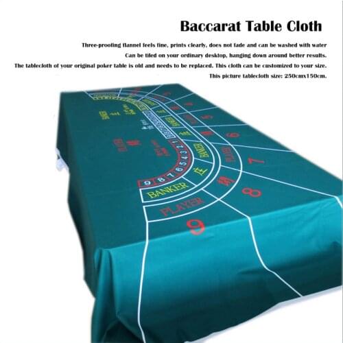 1pc Baccarat Cloth Card Game Table Mat Casino Layout good ablities of flame-proof, water-proof & pollution resisitant