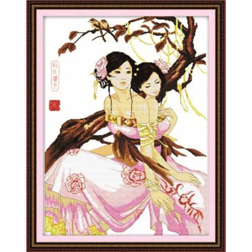 Peony fairy cross stitch kit people 18ct 14ct 11ct count print canvas stitches embroidery DIY handmade needlework
