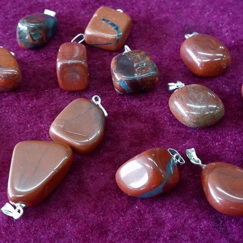 30PCS 10-20MM Natural Red-stone Semi-precious Stone Jewelry Necklace Pendants