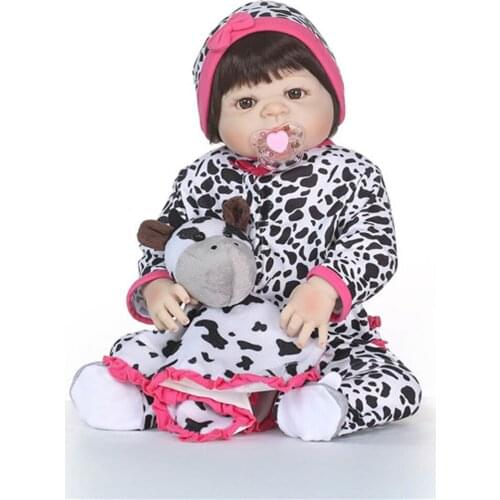 NPKCOLLECTION handmade new arrivals 23inch 57cm Full silicone vinyl Reborn Baby Dolls Toddler bebe alive kids Birthday Gift