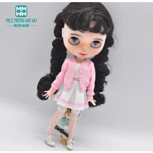 1pcs Blyth Doll Clothes Sweater cardigan, skirt, tube top for Blyth Azone OB23 OB24 1/6 doll accessories